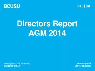 Directors Report AGM 2014