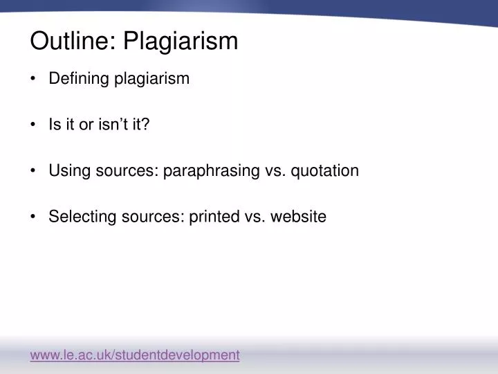 outline plagiarism