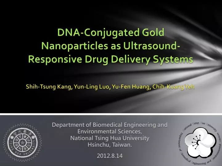 dna conjugated gold nanoparticles as ultrasound responsive drug delivery systems