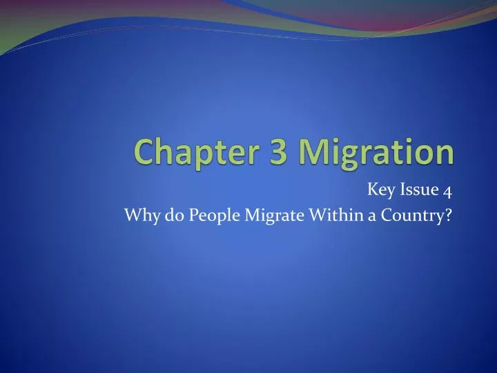 chapter 3 migration