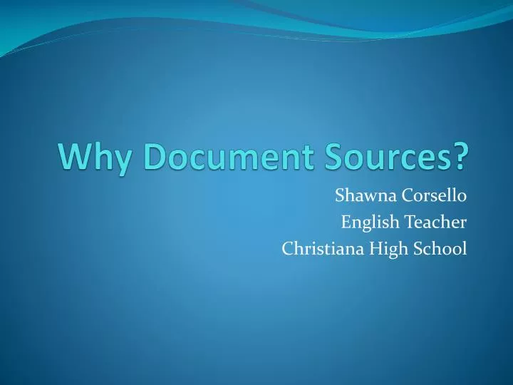 why document sources
