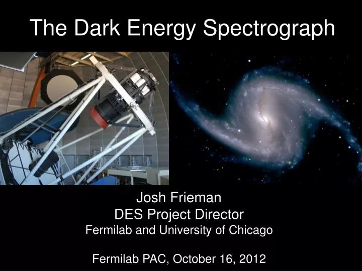the dark energy spectrograph