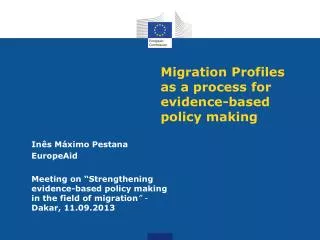 Migration Profiles as a process for evidence-based policy making