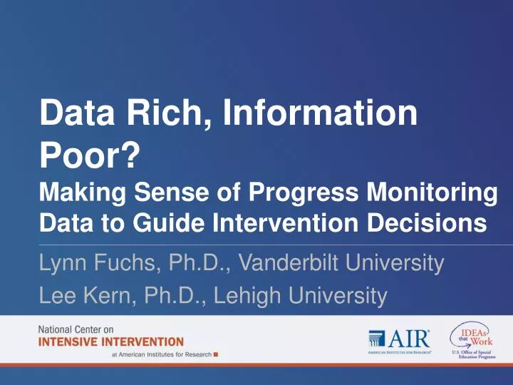 data rich information poor making sense of progress monitoring data to guide intervention decisions