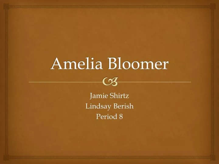 amelia bloomer