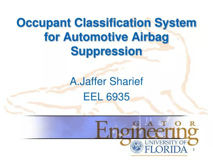 occupant classification system for automotive airbag suppression