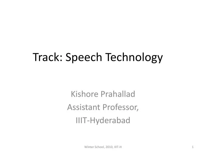 track speech technology