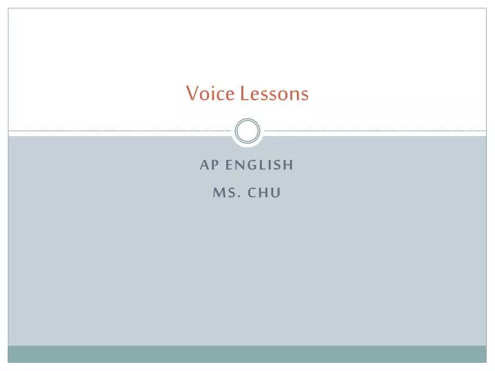 voice lessons