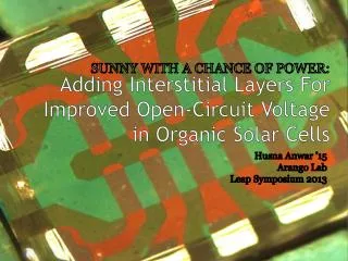 Adding Interstitial Layers For Improved Open-Circuit Voltage in Organic Solar Cells