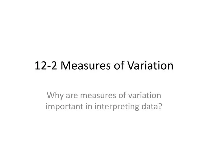 12 2 measures of variation