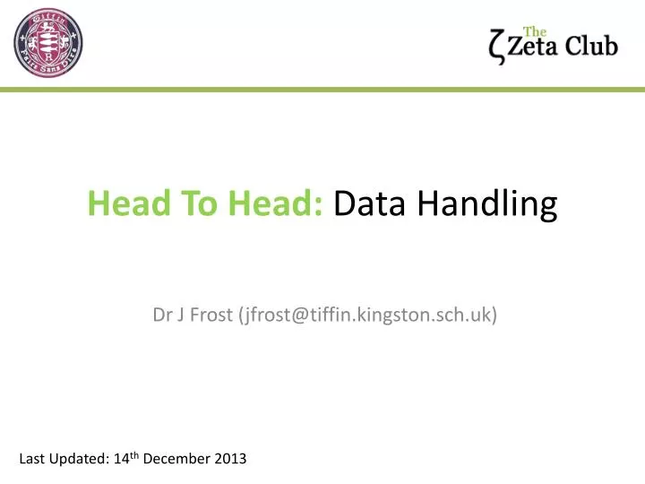 head to head data handling