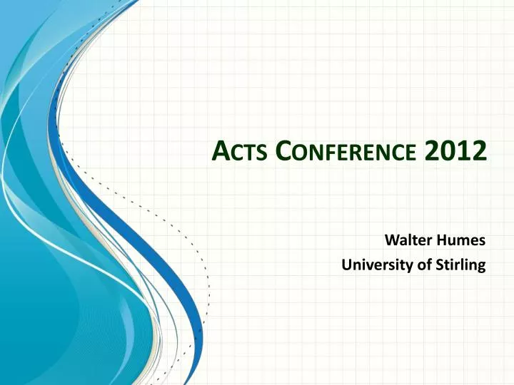 acts conference 2012