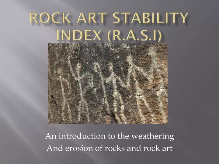 rock art stability index r a s i