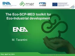 The Eco-SCP-MED toolkit for Eco-Industrial development