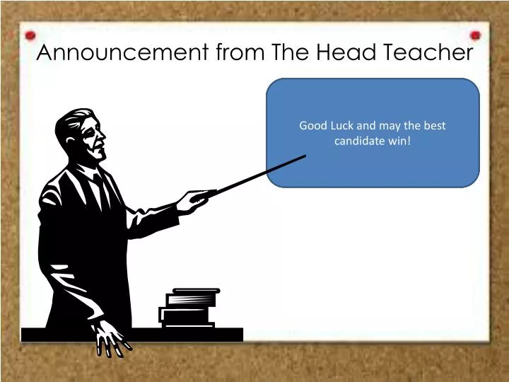 announcement from the head teacher
