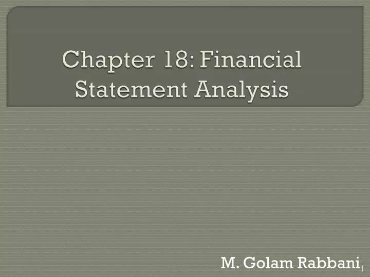 chapter 18 financial statement analysis