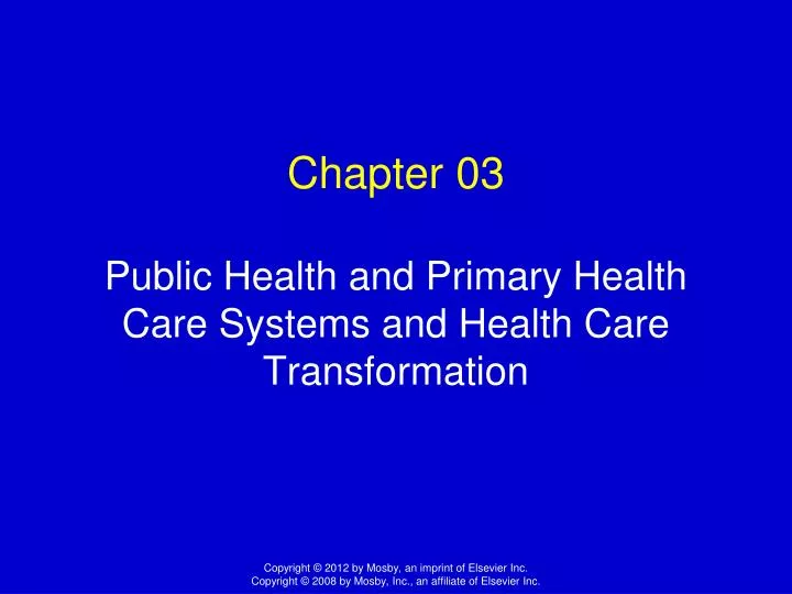 chapter 03 public health and primary health care systems and health care transformation