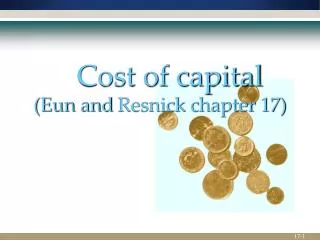 Cost of capital ( Eun and Resnick chapter 17)