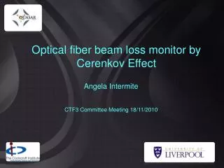 Optical fiber beam loss monitor by Cerenkov Effect