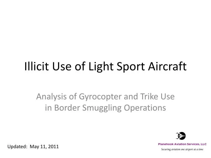 illicit use of light sport aircraft