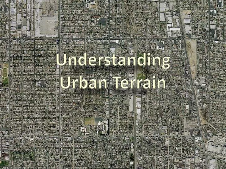 understanding urban terrain