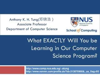 What EXACTLY Will You be Learning in Our Computer Science Program?