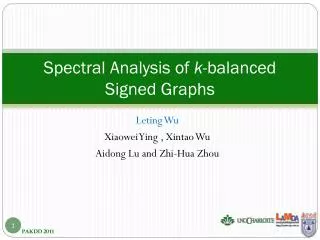 Spectral Analysis of k -balanced Signed Graphs