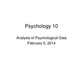 Psychology 10
