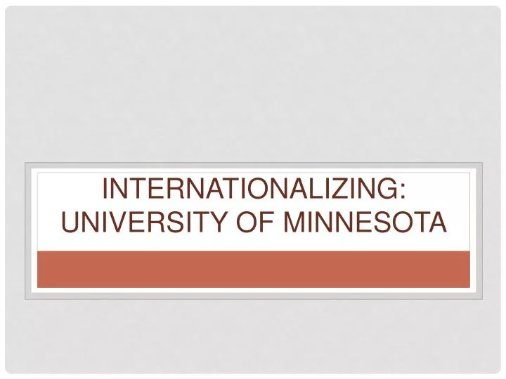 internationalizing university of minnesota