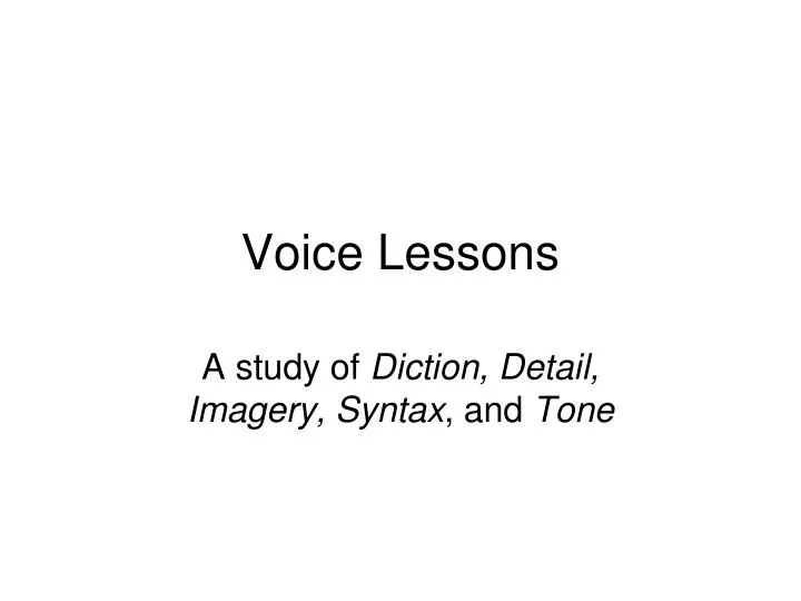 voice lessons