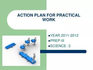 ACTION PLAN FOR PRACTICAL WORK