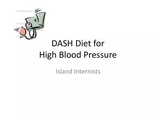 DASH Diet for High Blood Pressure