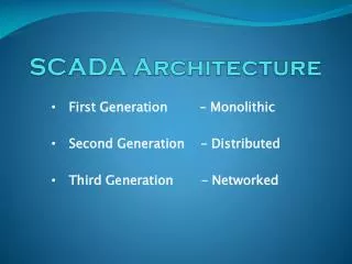 SCADA Architecture