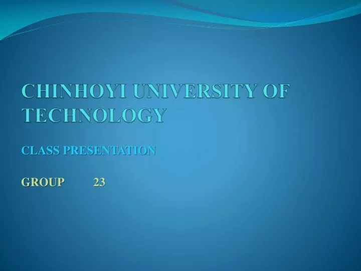 chinhoyi university of technology