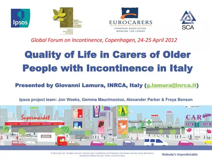 quality of life in carers of older people with incontinence in italy