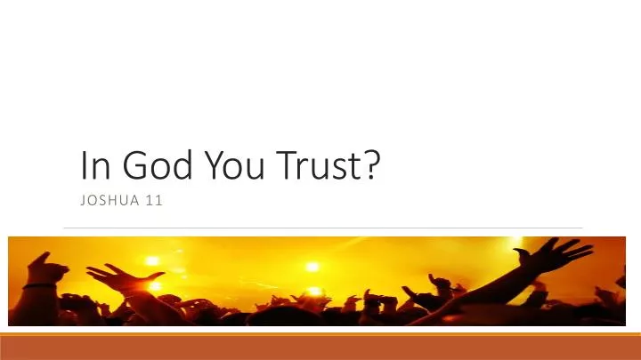 in god you trust