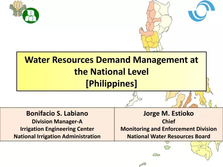 water resources demand management at the national level philippines