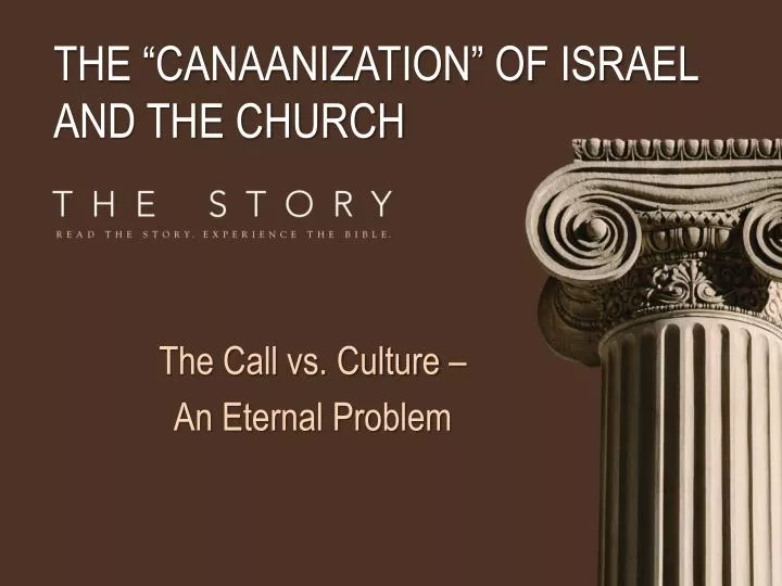 the canaanization of israel and the church