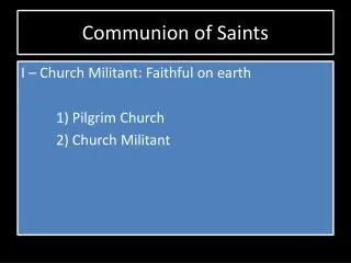 Communion of Saints