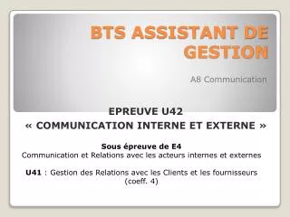 bts assistant de gestion