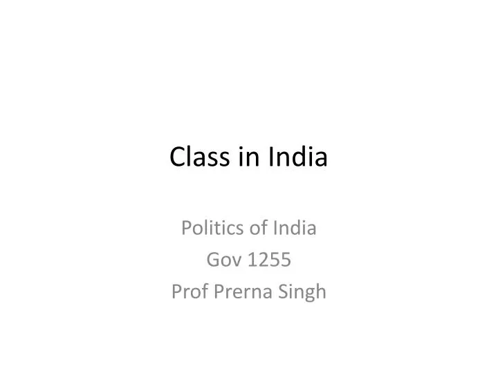 class in india