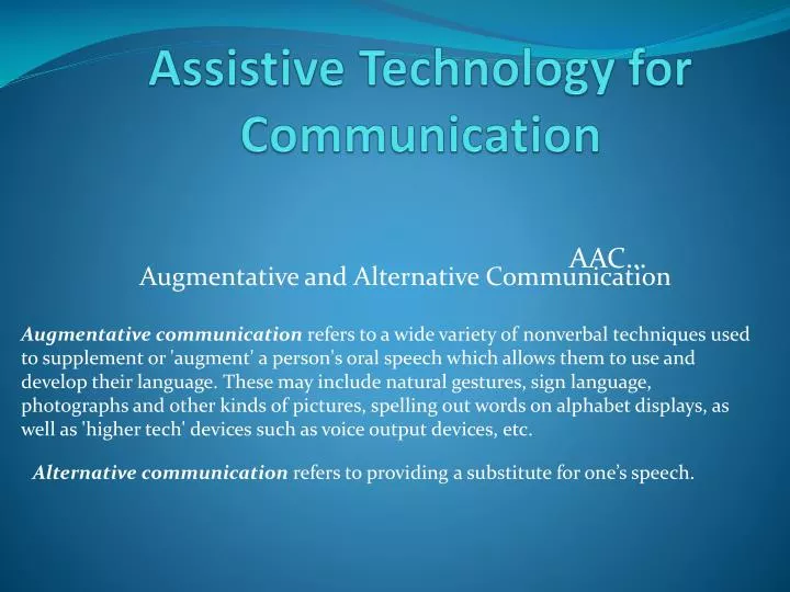 assistive technology for communication