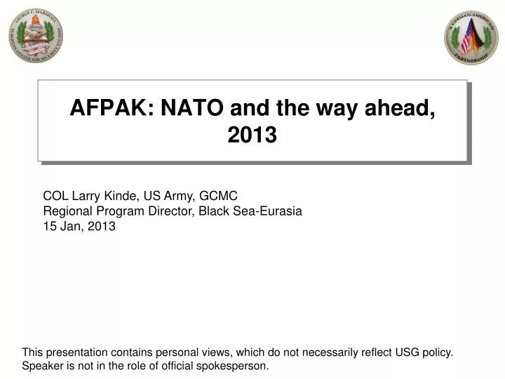 afpak nato and the way ahead 2013