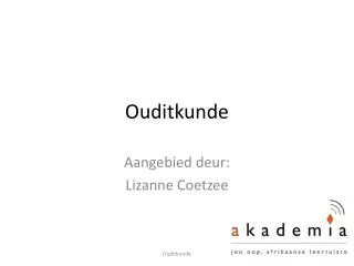 Ouditkunde