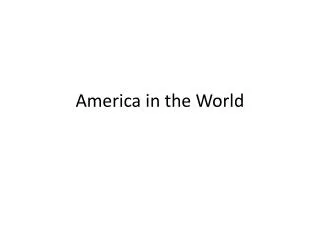 america in the world