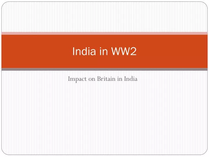 india in ww2