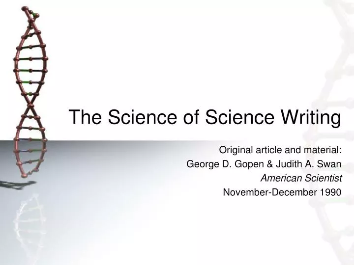 the science of science writing