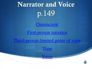 Narrator and Voice p.149