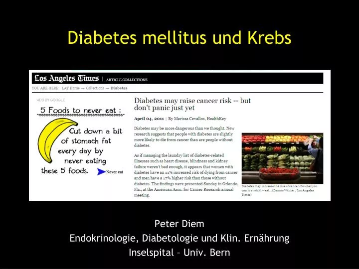 diabetes mellitus und krebs