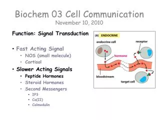 Biochem 03	 Cell Communication November 10, 2010